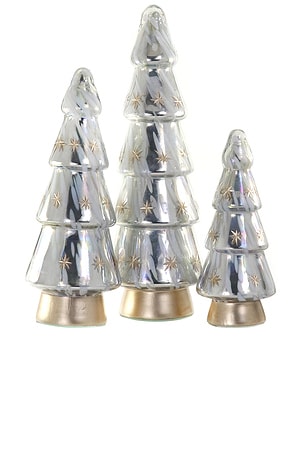 Midnight Snowfall Tree Set Of 3 Cody Foster & Co