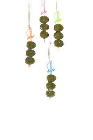 4 Piece Assortment Cocktail Olives Ornaments Cody Foster & Co