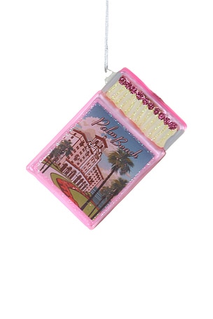 Souvenir Matchbox Palm Beach Ornament Cody Foster & Co