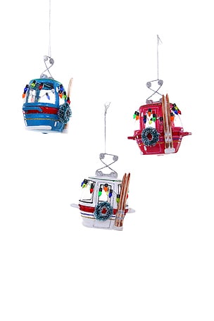 Ski Slope Gondola Ornament Set Of 3 Cody Foster & Co