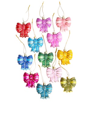 Ribbons And Bows Ornament Set Of 12 Cody Foster & Co