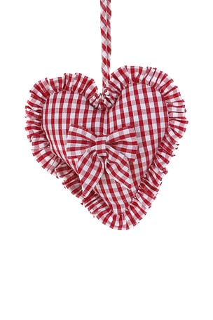 Ruffled Heart Gingham Ornament Cody Foster & Co