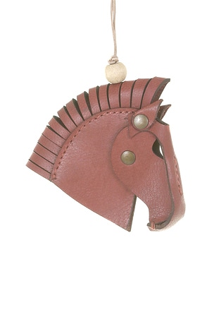 Leather Hanging Horse Ornament Cody Foster & Co