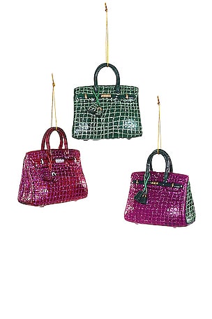 CODY FOSTER & CO HAUTE HANDBAG ORNAMENT SET OF 3 オーナメント Cody Foster & Co