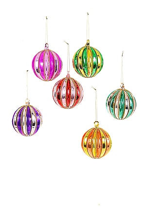 ORNAMENTO CODY FOSTER & CO SEGMENTED BAUBLE ORNAMENT SET OF 6 Cody Foster & Co