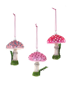 Magical Mushroom Ornaments Set Of 3 Cody Foster & Co