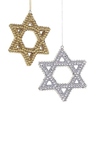 ORNAMENTO STAR OF DAVID ORNAMENTS SET OF 2 Cody Foster & Co