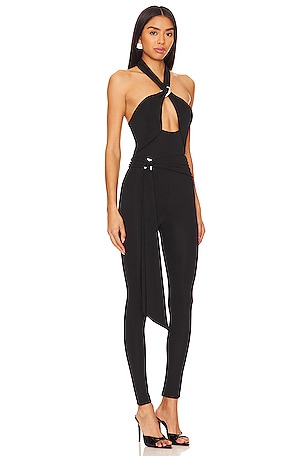 Camila Coelho Delta Jumpsuit in Black