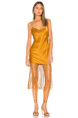 Camila Coelho Chloe Dress in Gold | REVOLVE