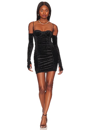 Camila Coelho Kourtney Mini Dress in Black | REVOLVE
