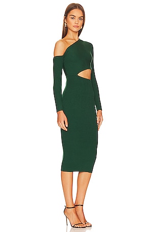 Camila Coelho Nahla Knit Dress in Dark Green