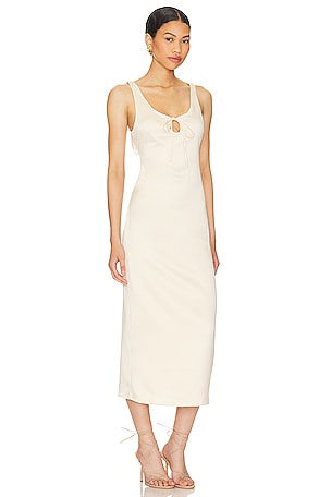 Camila Coelho Fern Midi Dress in Cream