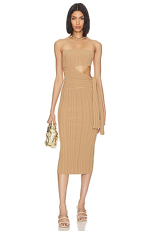 Katell Wrap Tie Midi Dress Camila Coelho