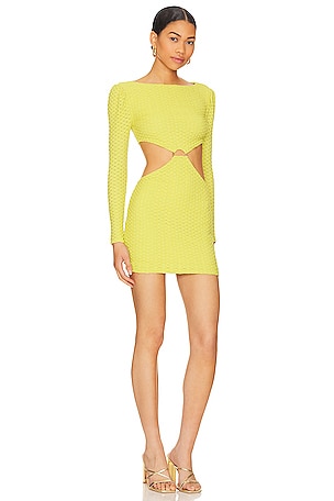 Camila Coelho Zoey Mini Dress in Yellow