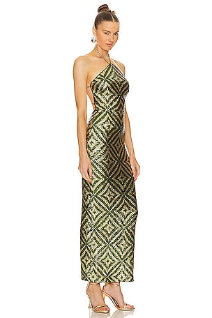 Camila Coelho Isaura Maxi Dress in Green