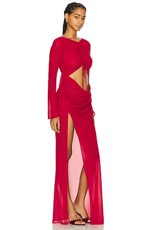 Camila Coelho Rain Maxi Dress in Red