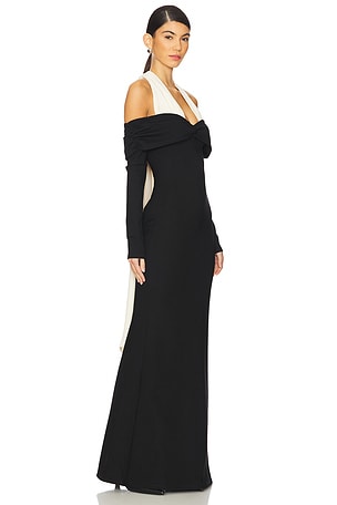 Camila coelho vestido largo frankie en color negro