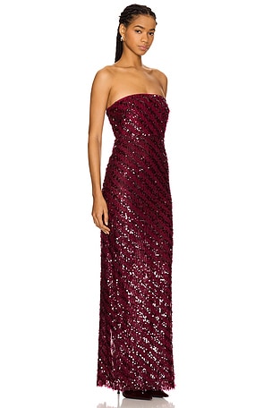 Camila Coelho Cartagena Maxi Dress in Burgundy