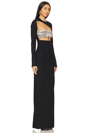 Camila Coelho Gelina Maxi Dress in Black