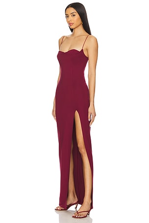 Camila Coelho Nova Maxi Dress in Burgundy