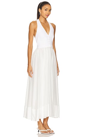 Camila Coelho Lino Midi Dress in Ivory