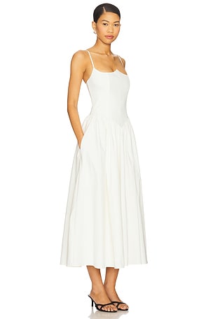 Camila Coelho Antonella Midi Dress in White