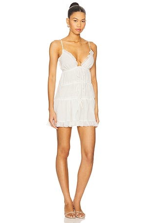 Camila Coelho Agueda Mini Dress in Ivory