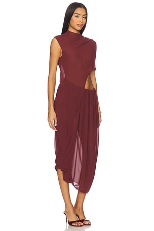 Camila Coelho Ada Maxi Dress in Burgundy. Size XXS. Also