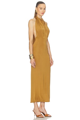 Camila Coelho Jaci Midi Dress in Brown