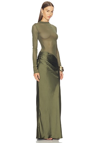 Camila Coelho Elarina Maxi Dress in Olive