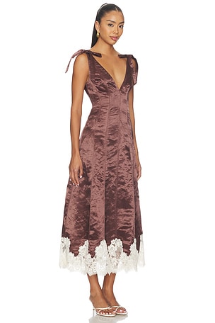 Camila Coelho Anahi Maxi Dress in Brown. Size XXS. Also