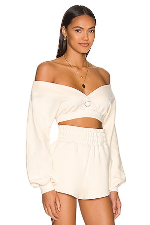 Camila Coelho Kenzie Pullover in Ivory