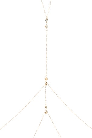 Camila Coelho Vittoria Body Chain in Metallic Gold