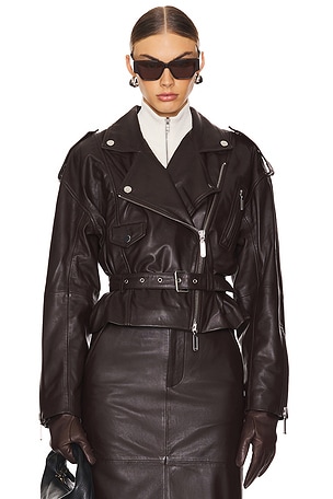 Ambrosia Leather Moto Jacket Camila Coelho