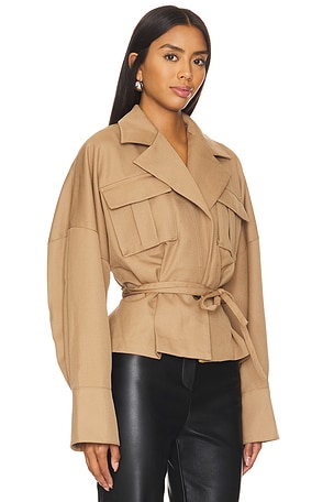 Camila Coelho Mari Jacket in Taupe