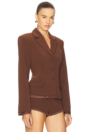 Camila Coelho Deysi Blazer in Brown