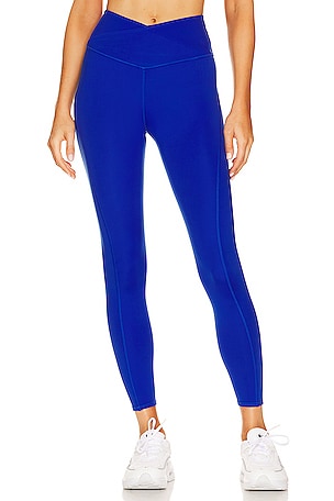 Nike Dri Fit One Mid Rise Legging in Diffused Blue
