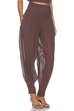 Camila Coelho Mirelle Pant in Chocolate