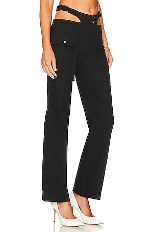 Camila Coelho Zenna Cargo Pant in Black