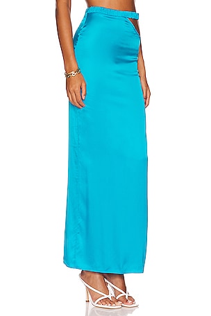 Camila Coelho Lilly Maxi Skirt in Teal