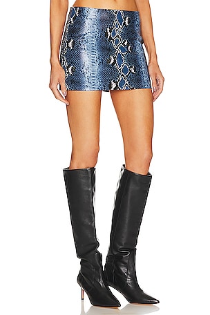 Camila Coelho Moreau Mini Skirt in Blue. Size S. Also