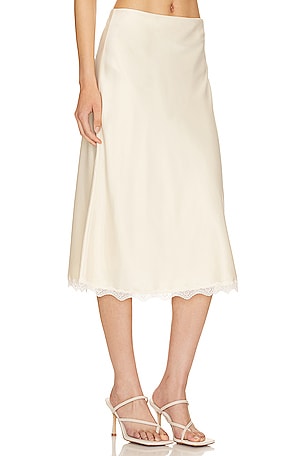 Camila Coelho Carmel Midi Skirt in Cream