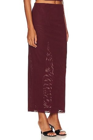 Camila Coelho Osiris Maxi Skirt in Burgundy