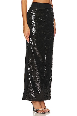Camila Coelho Venning Sequin Maxi Skirt in Black