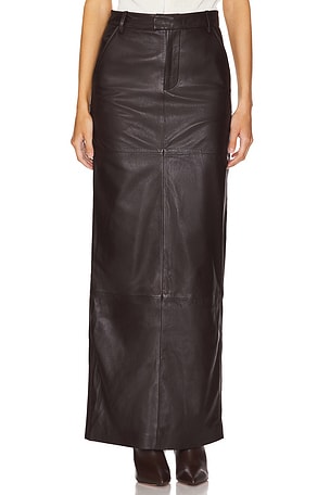 Anabella Leather Maxi Skirt Camila Coelho