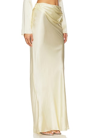 Camila Coelho Enza Maxi Skirt in Lemon