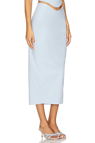 Camila Coelho Lotta Midi Skirt in Baby Blue