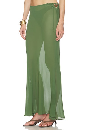Camila Coelho Carlisle Maxi Skirt in Green