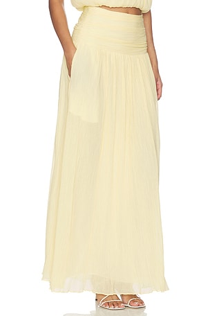 Camila Coelho Leora Maxi Skirt in Yellow