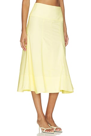Camila Coelho Nara Midi Skirt in Yellow